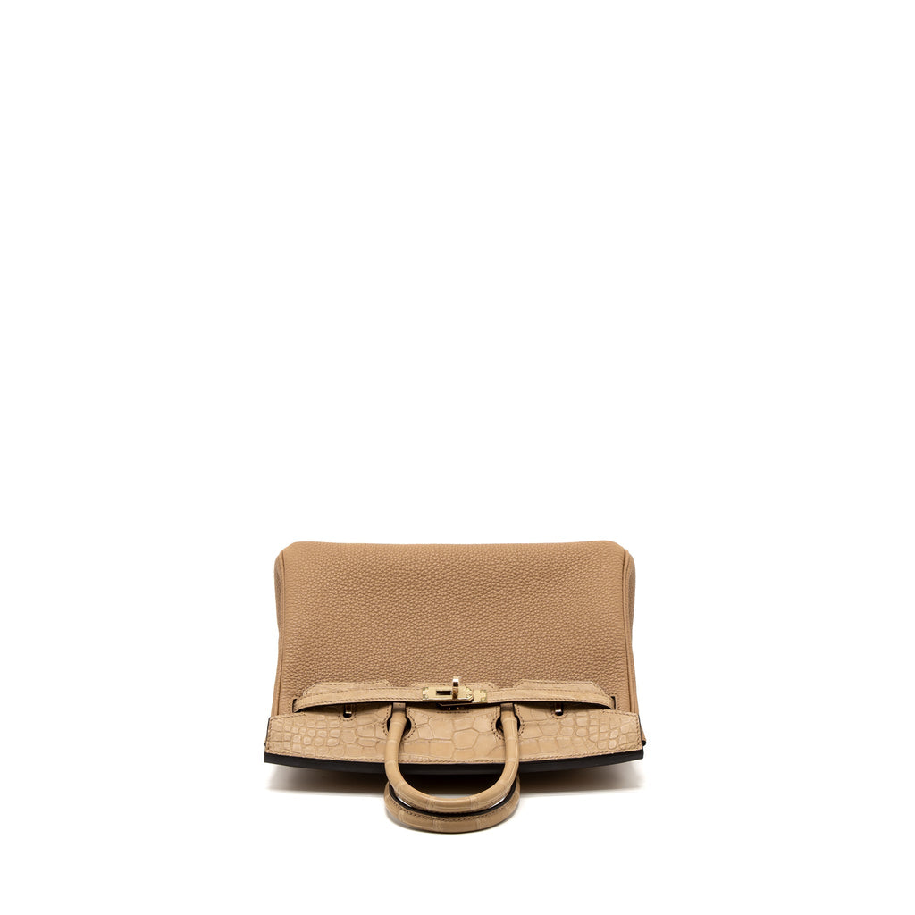 HERMES TOUCH BIRKIN 25 ALLIGATOR MISSISSIPPIENSIS/TOGO CHAI LGHW