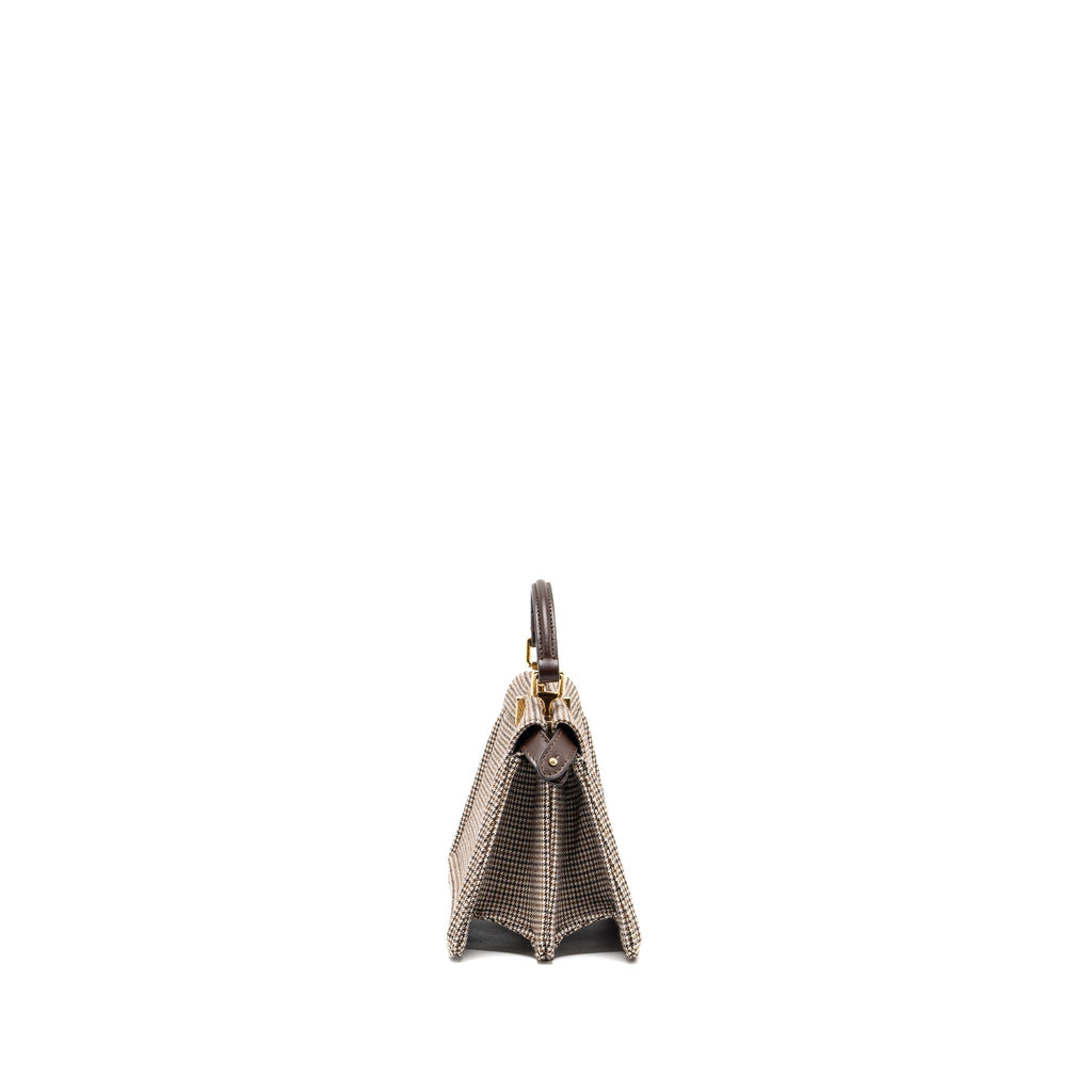 FENDI PEEKABOO ISEEU PETITE MINI FABRIC BROWN MULTICOLOUR LGHW