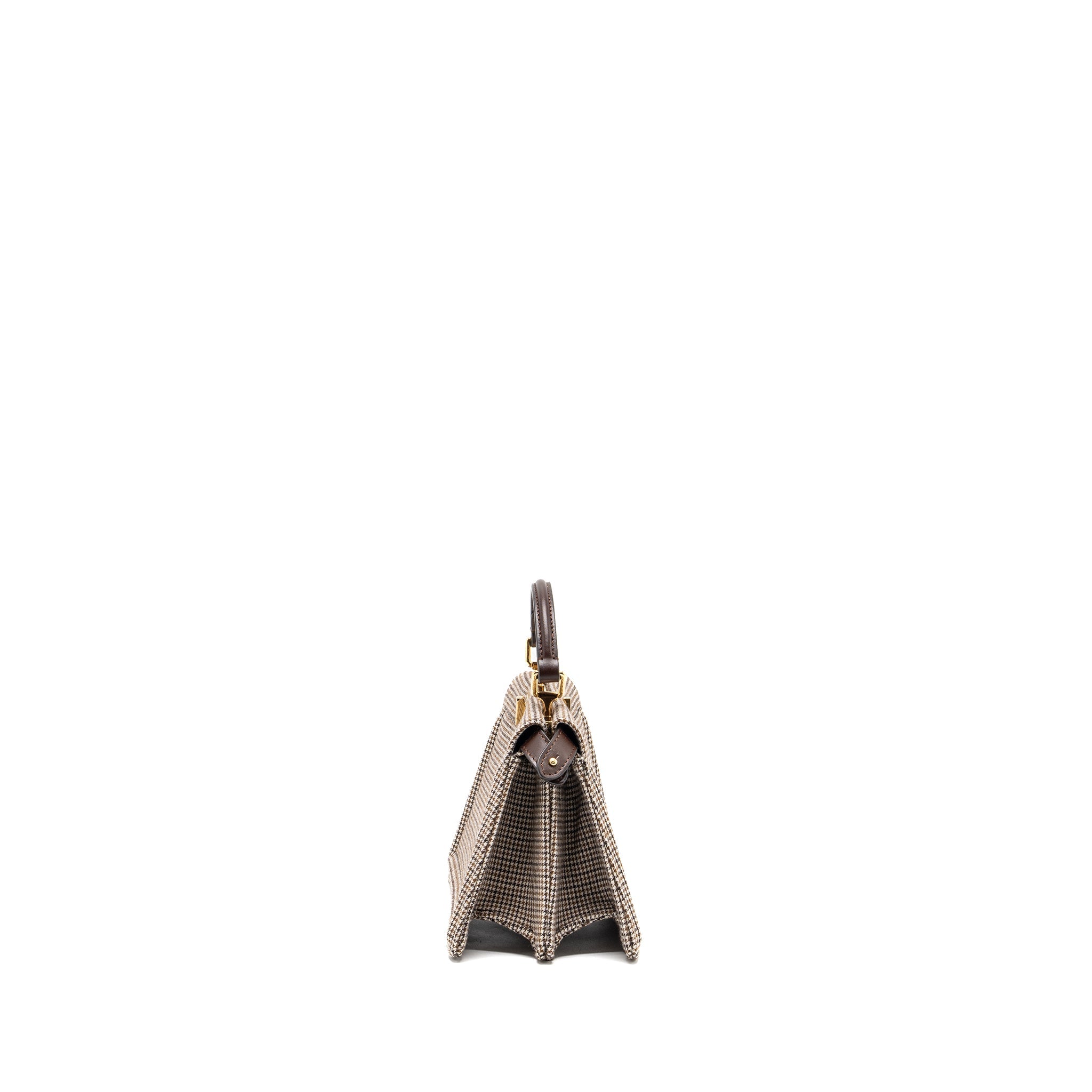 FENDI PEEKABOO ISEEU PETITE MINI FABRIC BROWN MULTICOLOUR LGHW