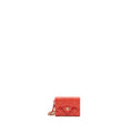 CHANEL FLAP CARD HOLDER WITH CHAIN ON ONE SIDE CAVIAR CORAL PINK LGHW