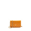 CHANEL CLASSIC WALLET ON CHAIN CAVIAR LIGHT BROWN LGHW (MICROCHIP)