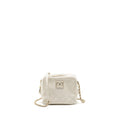 CHANEL MINI CAMERA BAG WITH CHAIN CALFSKIN WHITE LGHW