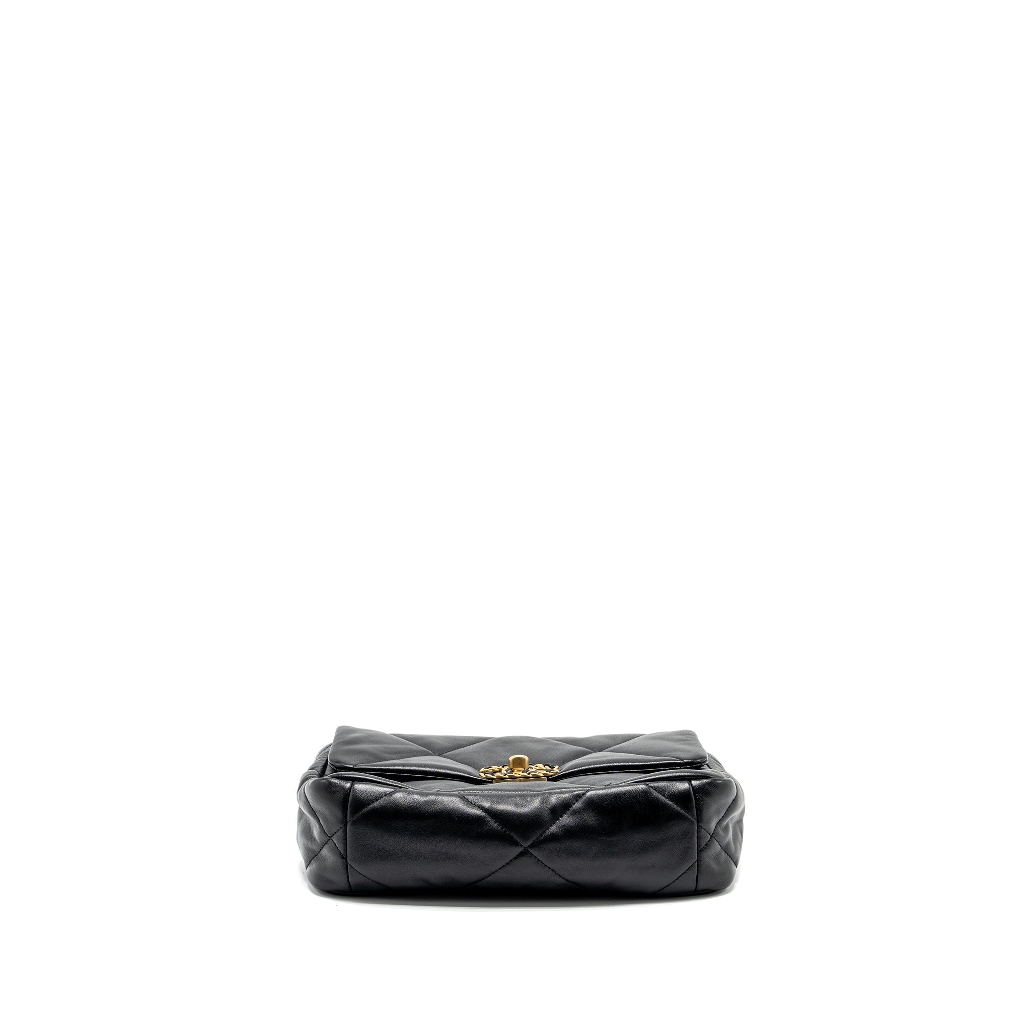 CHANEL SMALL 19 BAG LAMBSKIN BLACK MULTICOLOUR HARDWARE (MICROCHIP)