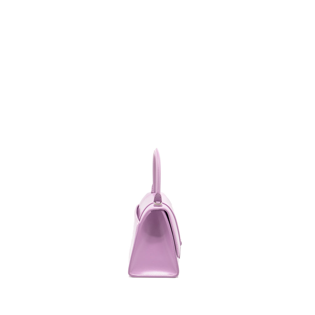 BALENCIAGA SMALL HOURGLASS BAG CALFSKIN LIGHT PURPLE SHW