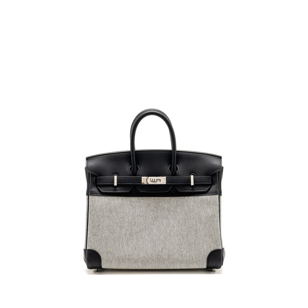 HERMES BIRKIN 25 TOILE SWIFT / CANVAS BLACK SHW
