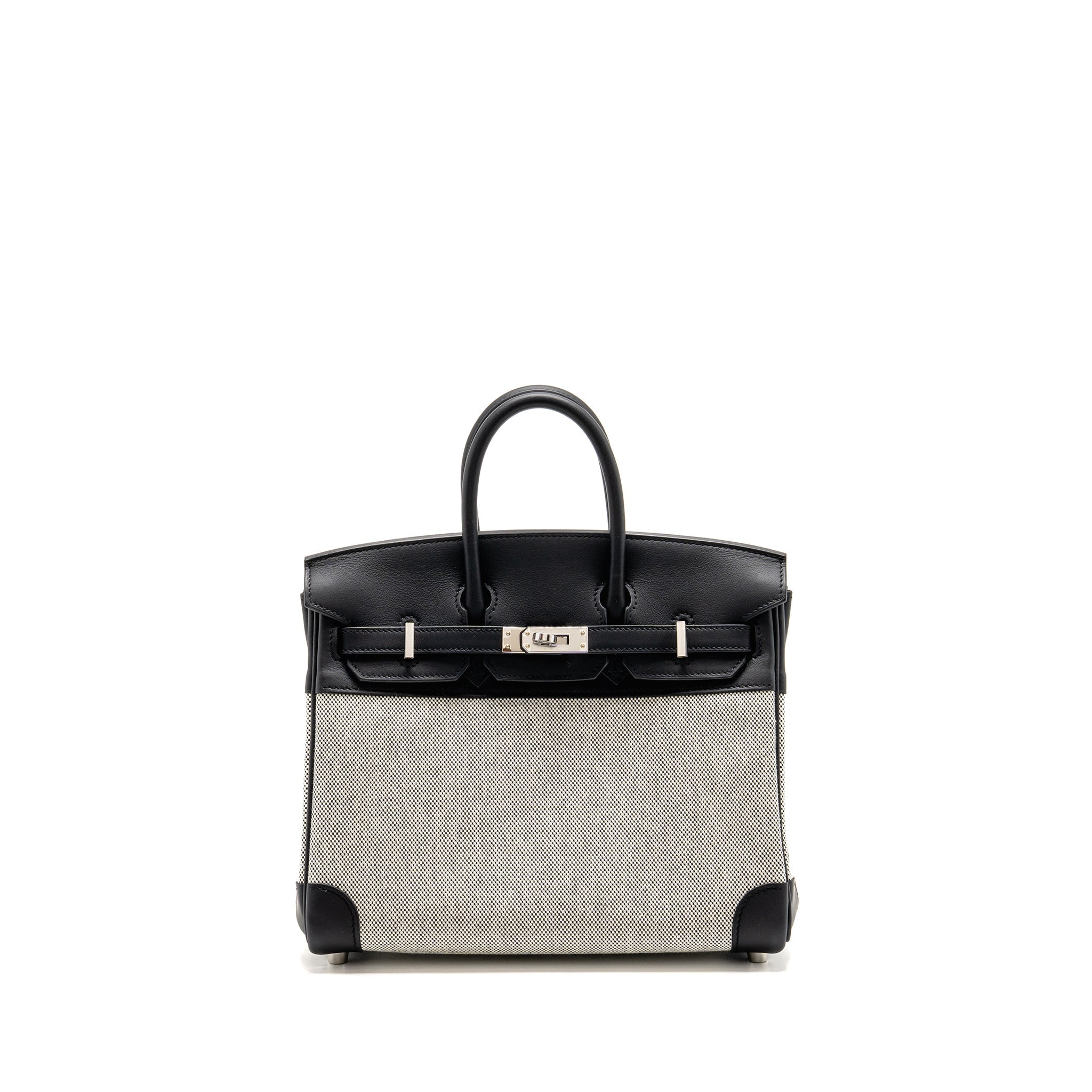 HERMES BIRKIN 25 TOILE SWIFT / CANVAS BLACK SHW
