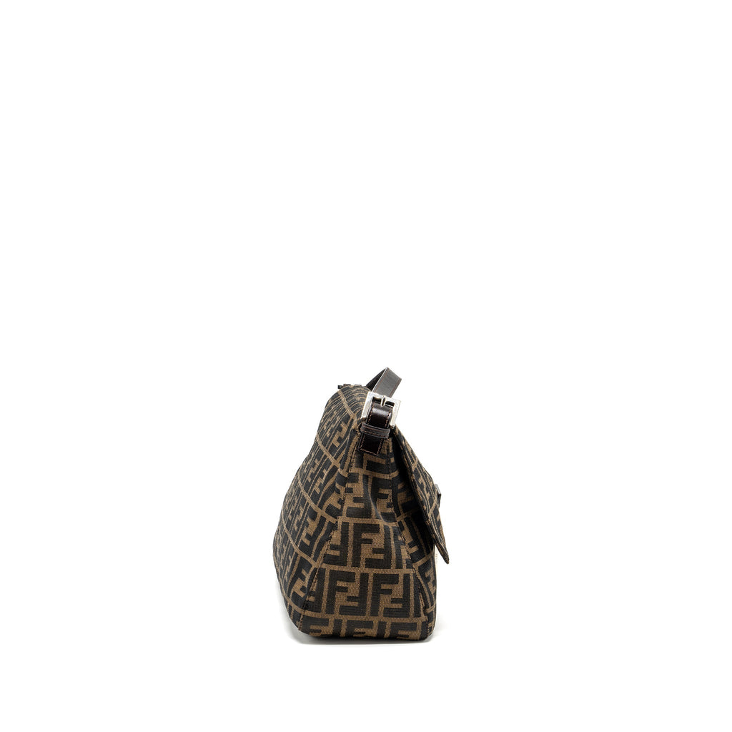 FENDI VINTAGE ZUCCA MAMMA BAGUETTE BAG CANVAS BROWN SHW