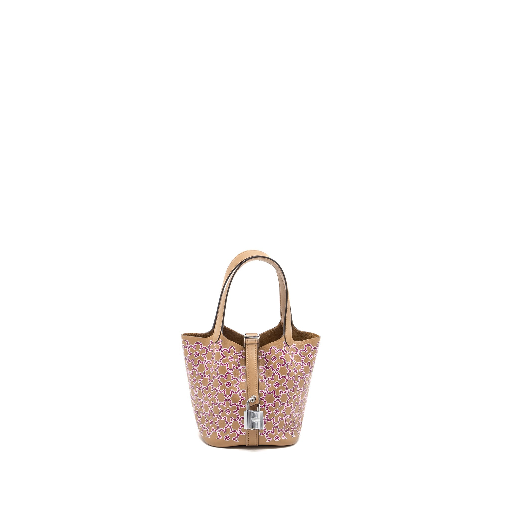 HERMES LUCKY DAISY MICRO PICOTIN SWIFT CHAI/ROSE/BLANC SHW