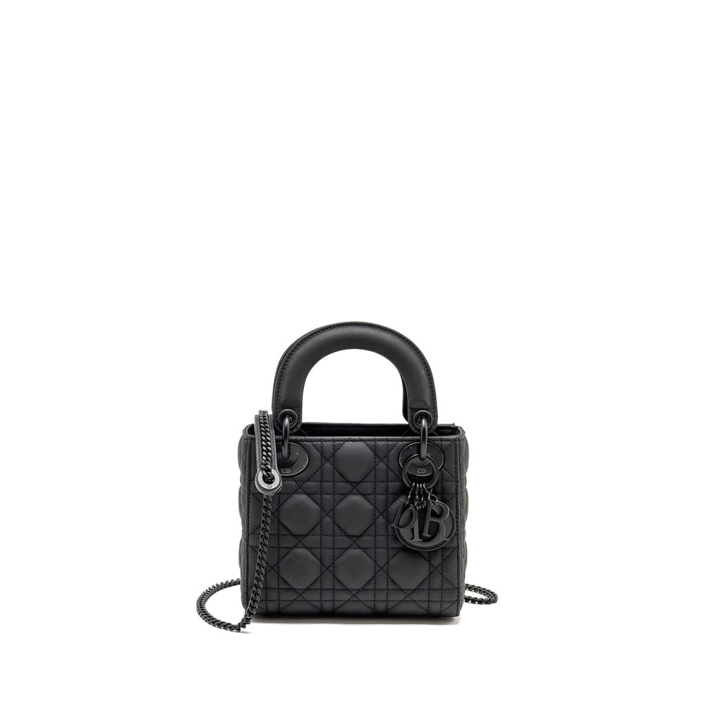 DIOR MINI LADY DIOR CALFSKIN SO BLACK