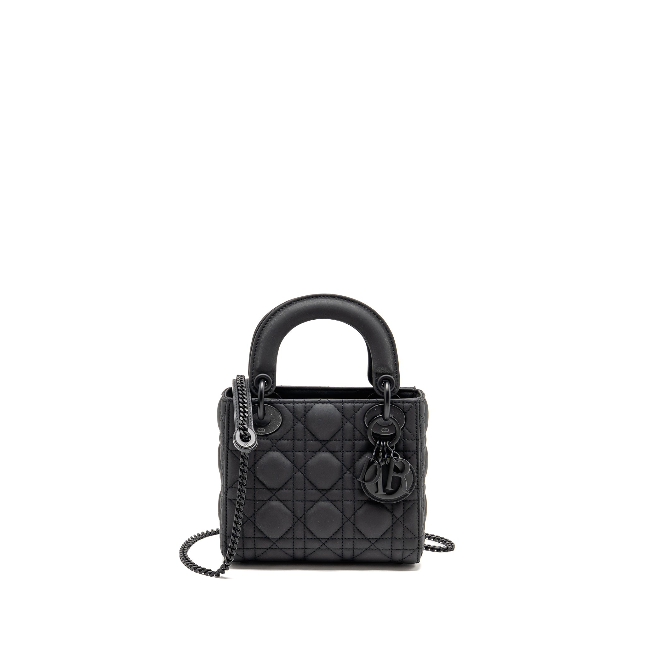 DIOR MINI LADY DIOR CALFSKIN SO BLACK