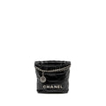 CHANEL MINI 22 BAG SHINY CALFSKIN BLACK SHW (MICROCHIP)