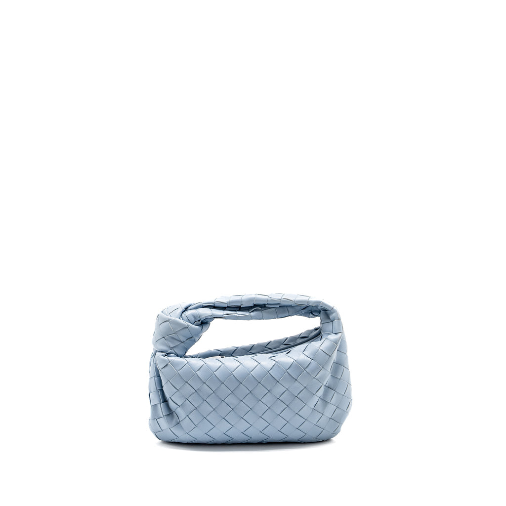 BOTTEGA VENETA MINI JODIE LAMBSKIN LIGHT BLUE SHW