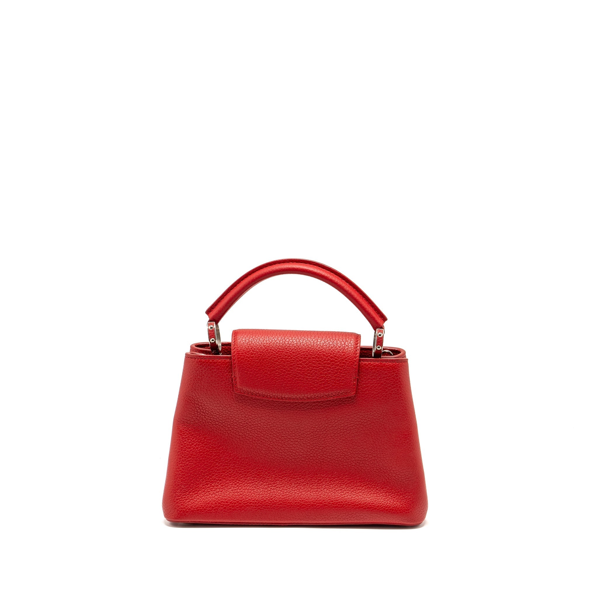 LOUIS VUITTON CAPUCINE BB TAURILLON RED SHW