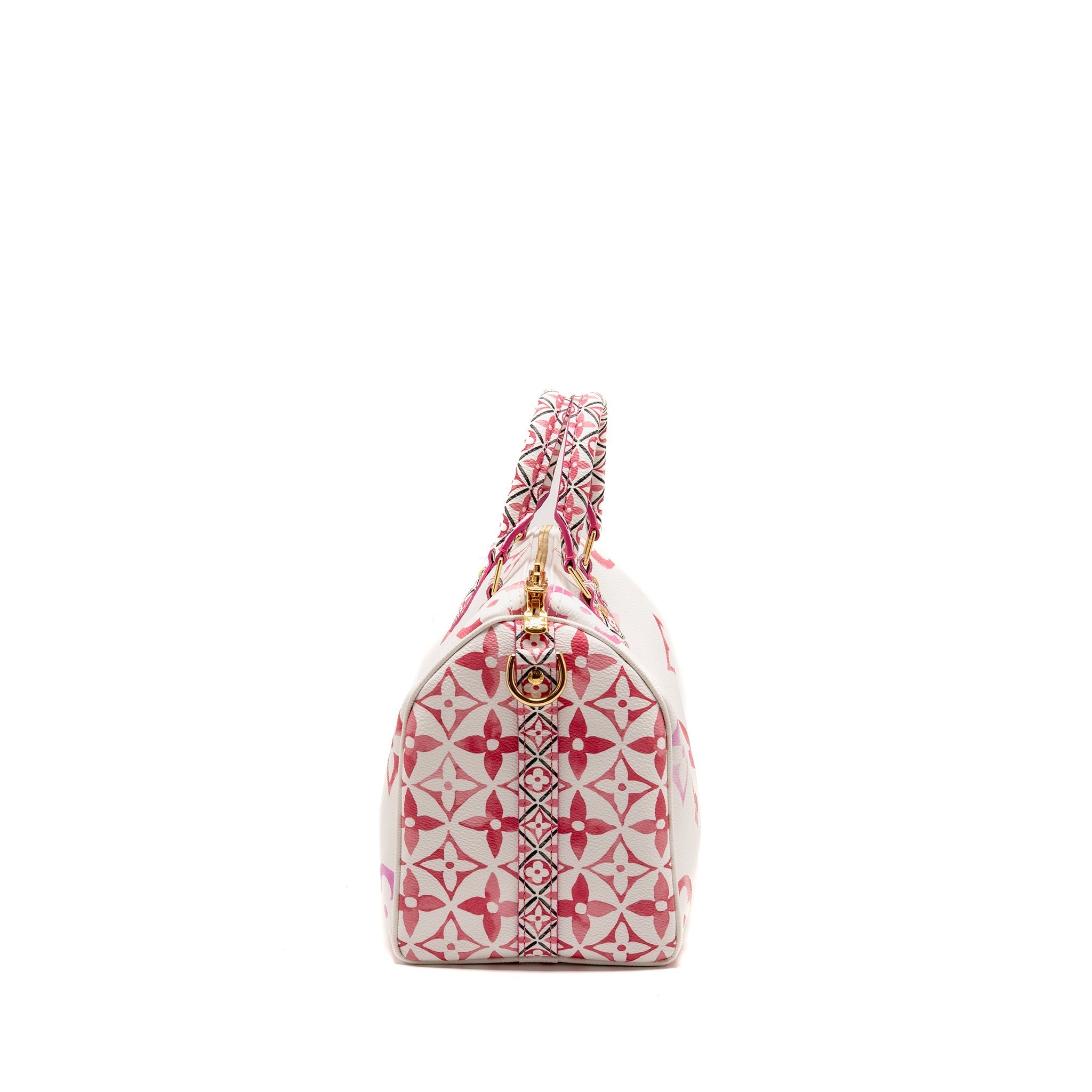 LOUIS VUITTON BY THE POOL SPEEDY BANDOULIERE 25 GIANT MONOGRAM CANVAS PINK/WHITE GHW