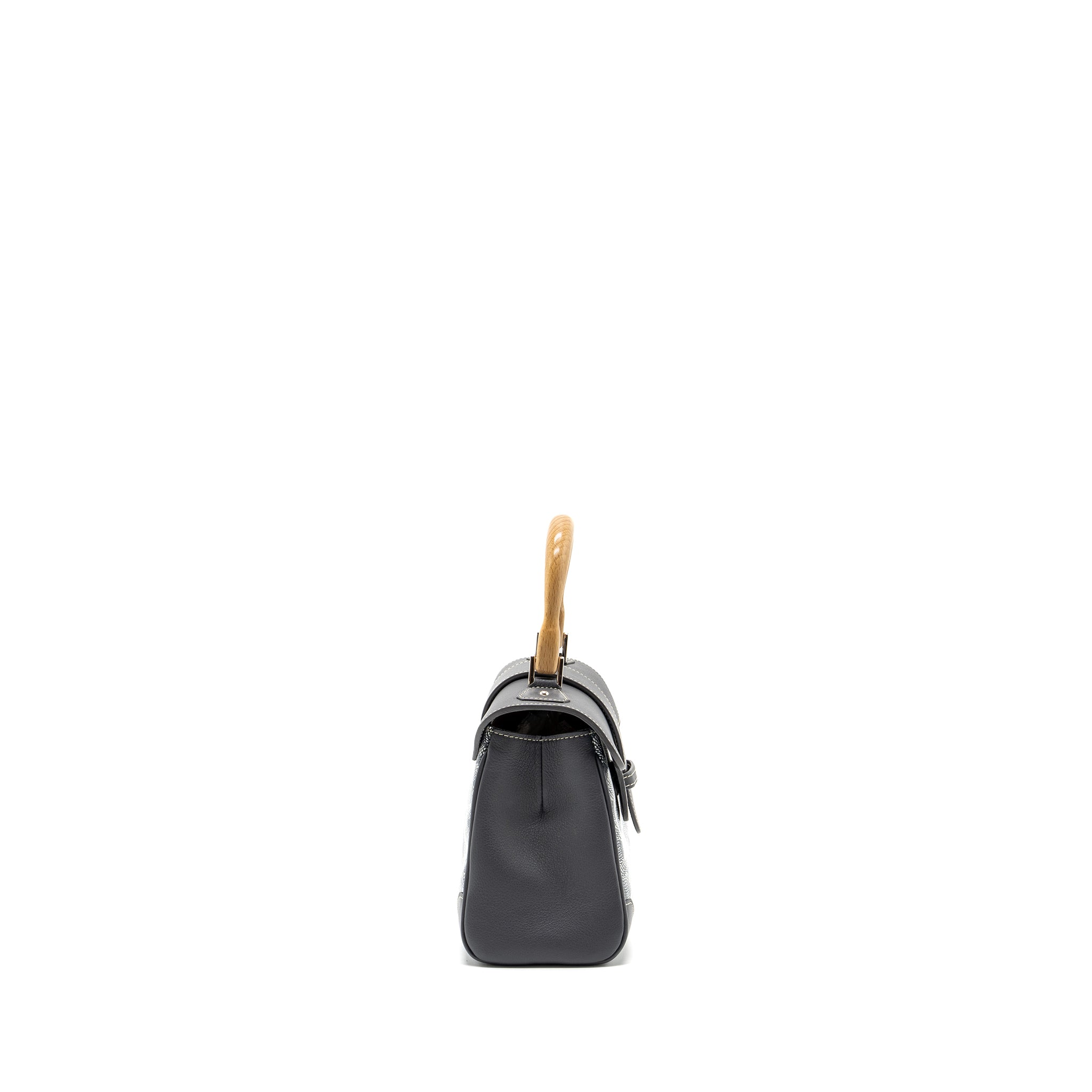 GOYARD MINI SAIGON BAG GOYARDINE CANVAS GREY SHW