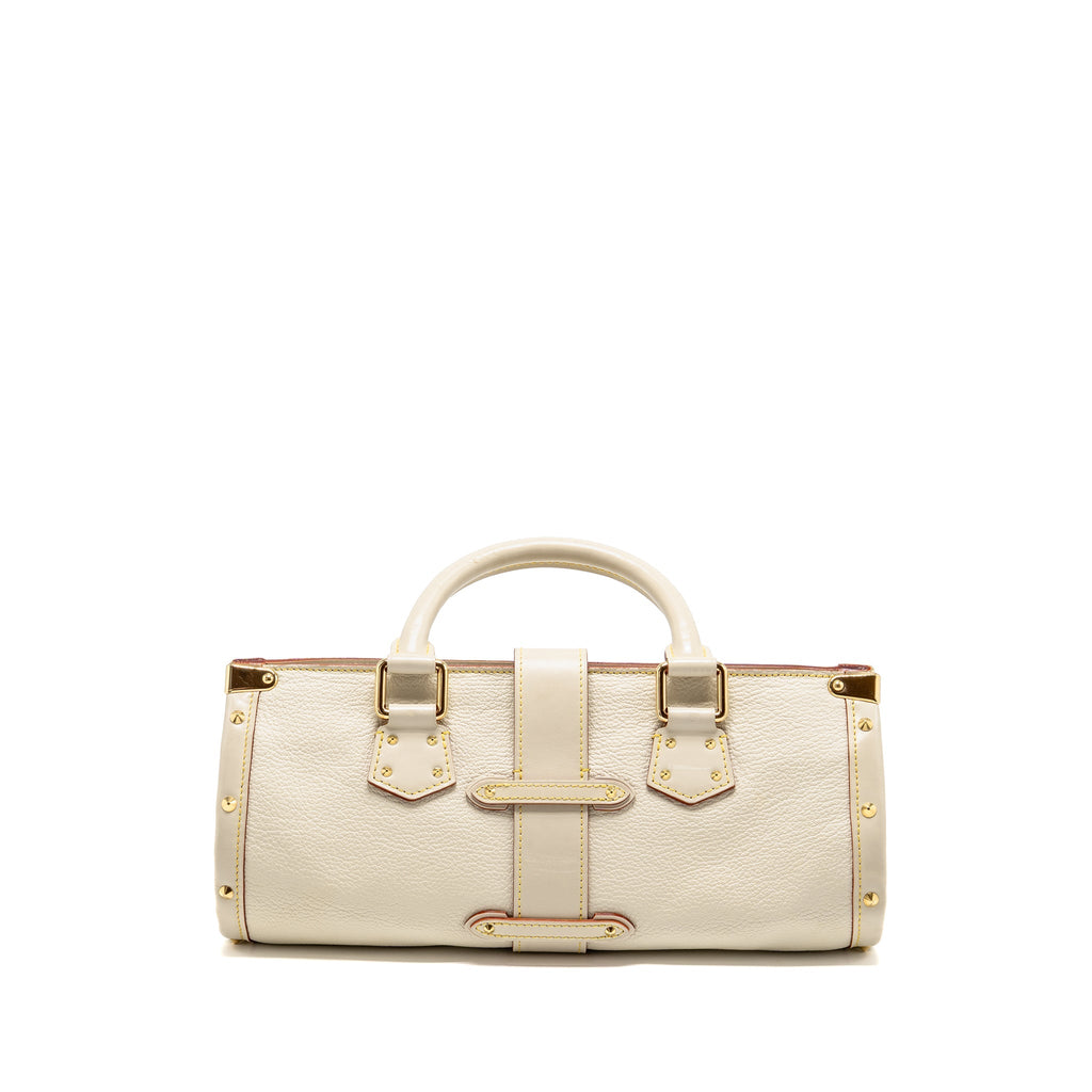 LOUIS VUITTON VINTAGE SUHALI L’EPANOUI PM LEATHER WHITE GHW