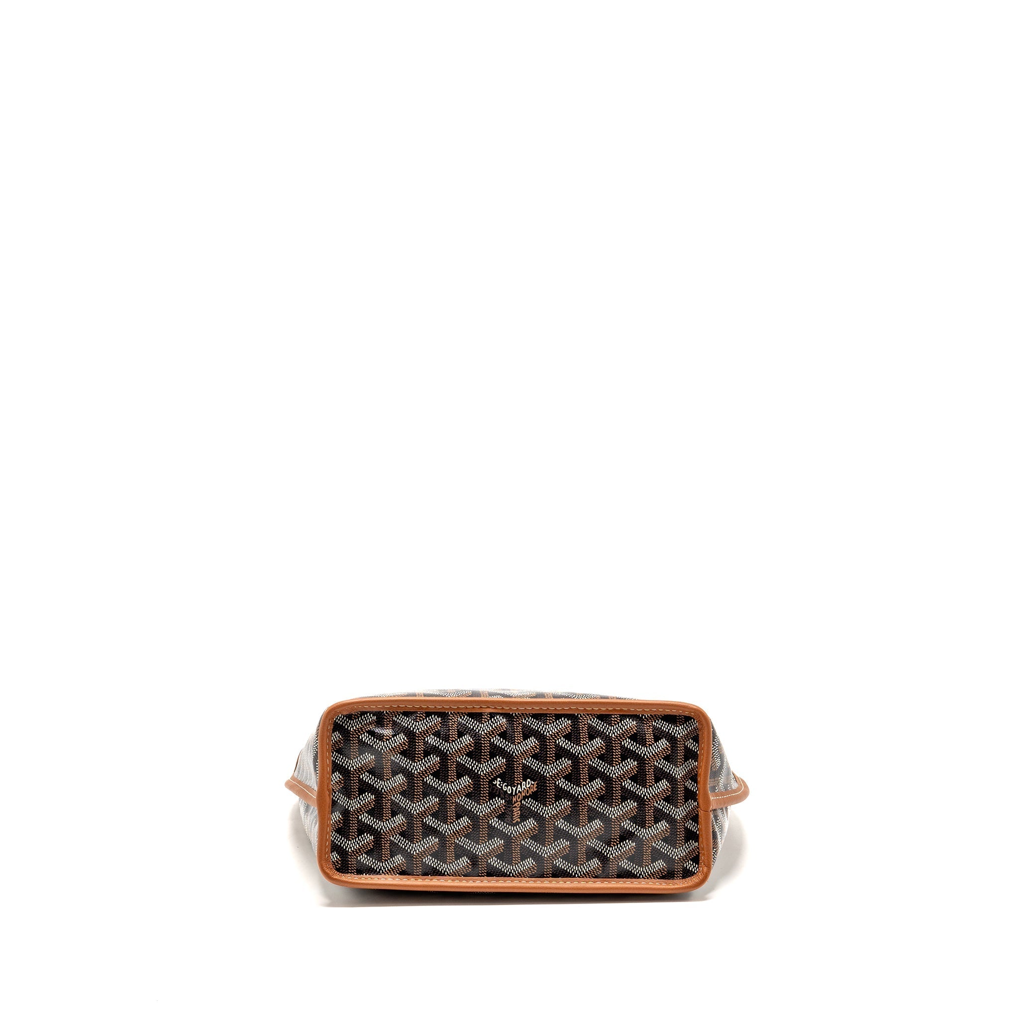 GOYARD MINI ANJOU TOTE GOYARDINE CANVAS/CALFSKIN TAN SHW