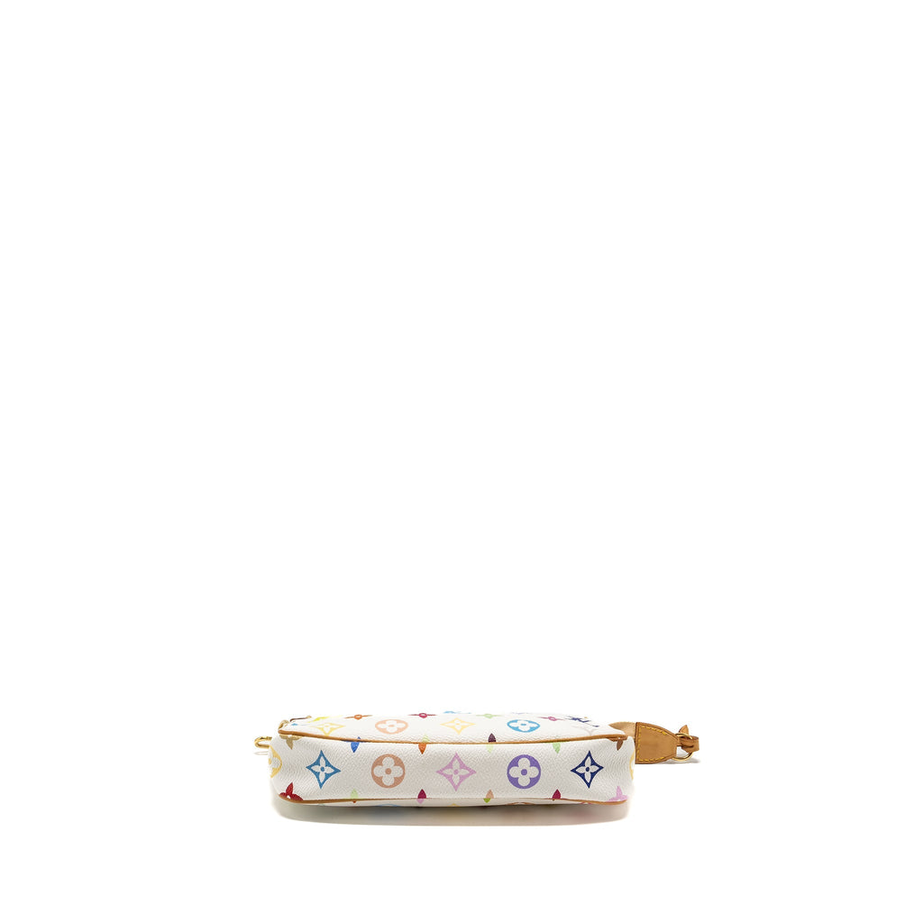 LOUIS VUITTON POCHETTE ACCESSORIES CANVAS WHITE MULTICOLOUR GHW