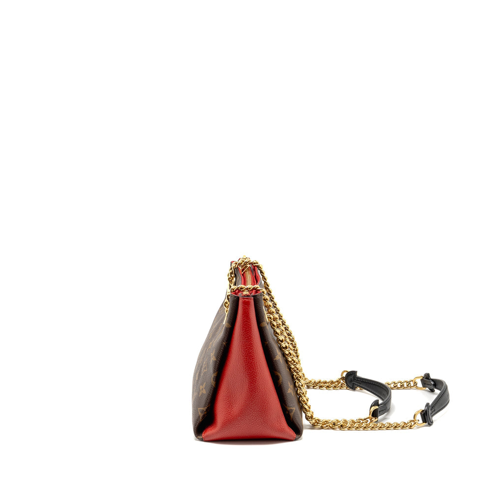 LOUIS VUITTON SURENE BB MONOGRAM CANVAS RED GHW