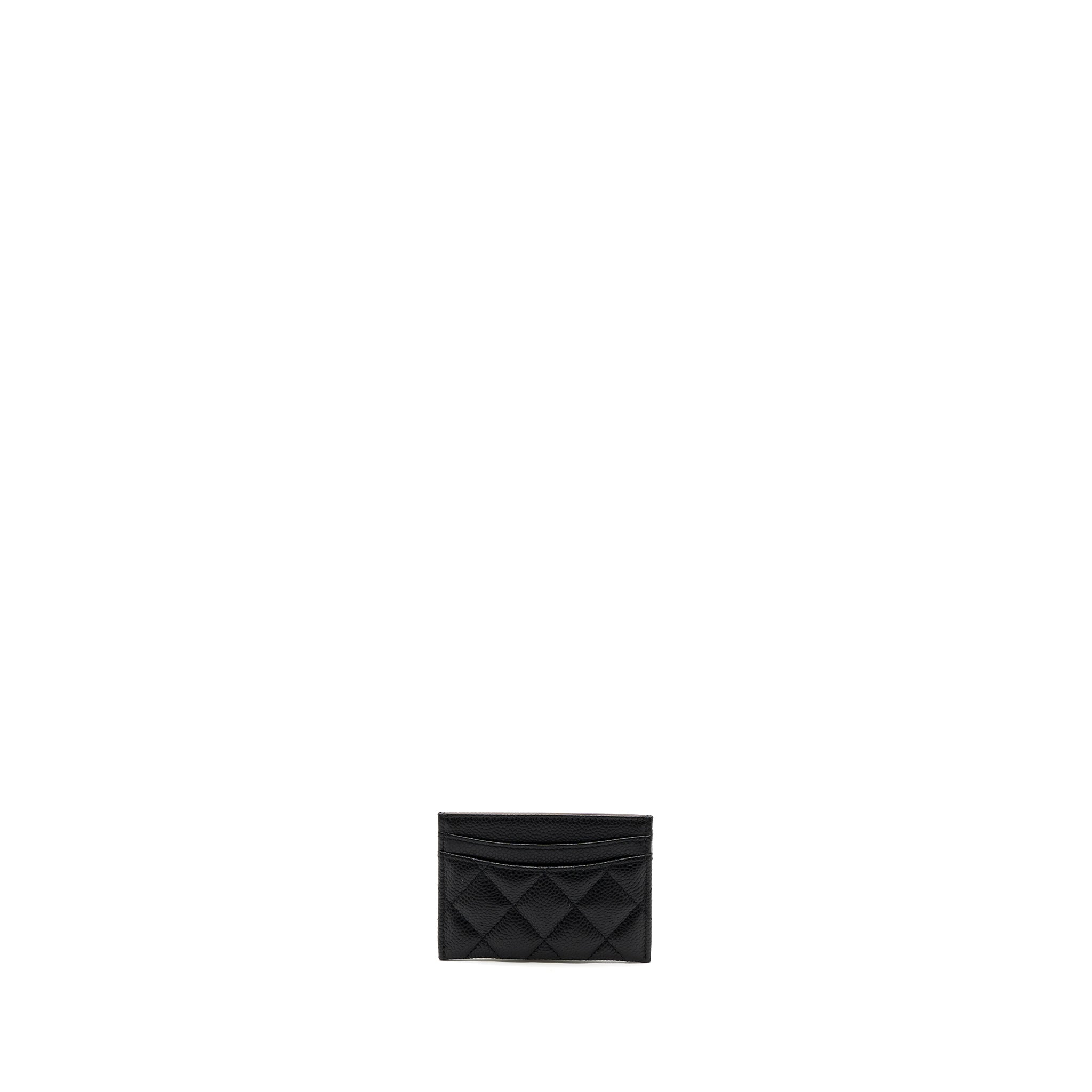 CHANEL CLASSIC CARD HOLDER CAVIAR BLACK SHW( MICROCHIP)
