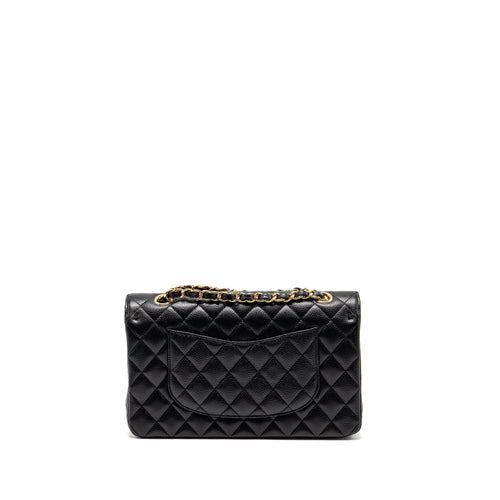 CHANEL MEDIUM CLASSIC DOUBLE FLAP BAG CAVIAR BLACK LGHW