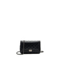 CHANEL BOY WALLET ON CHAIN LAMBSKIN BLACK RUTHENIUM HARDWARE