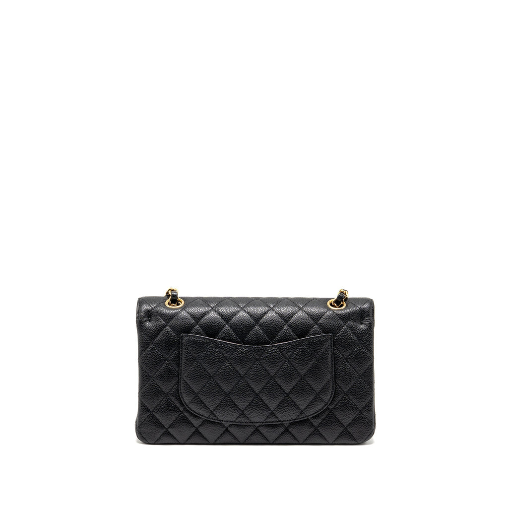 CHANEL MEDIUM CLASSIC DOUBLE FLAP BAG CAVIAR BLACK GHW