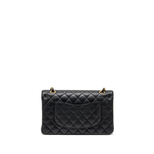 CHANEL MEDIUM CLASSIC DOUBLE FLAP BAG CAVIAR BLACK GHW