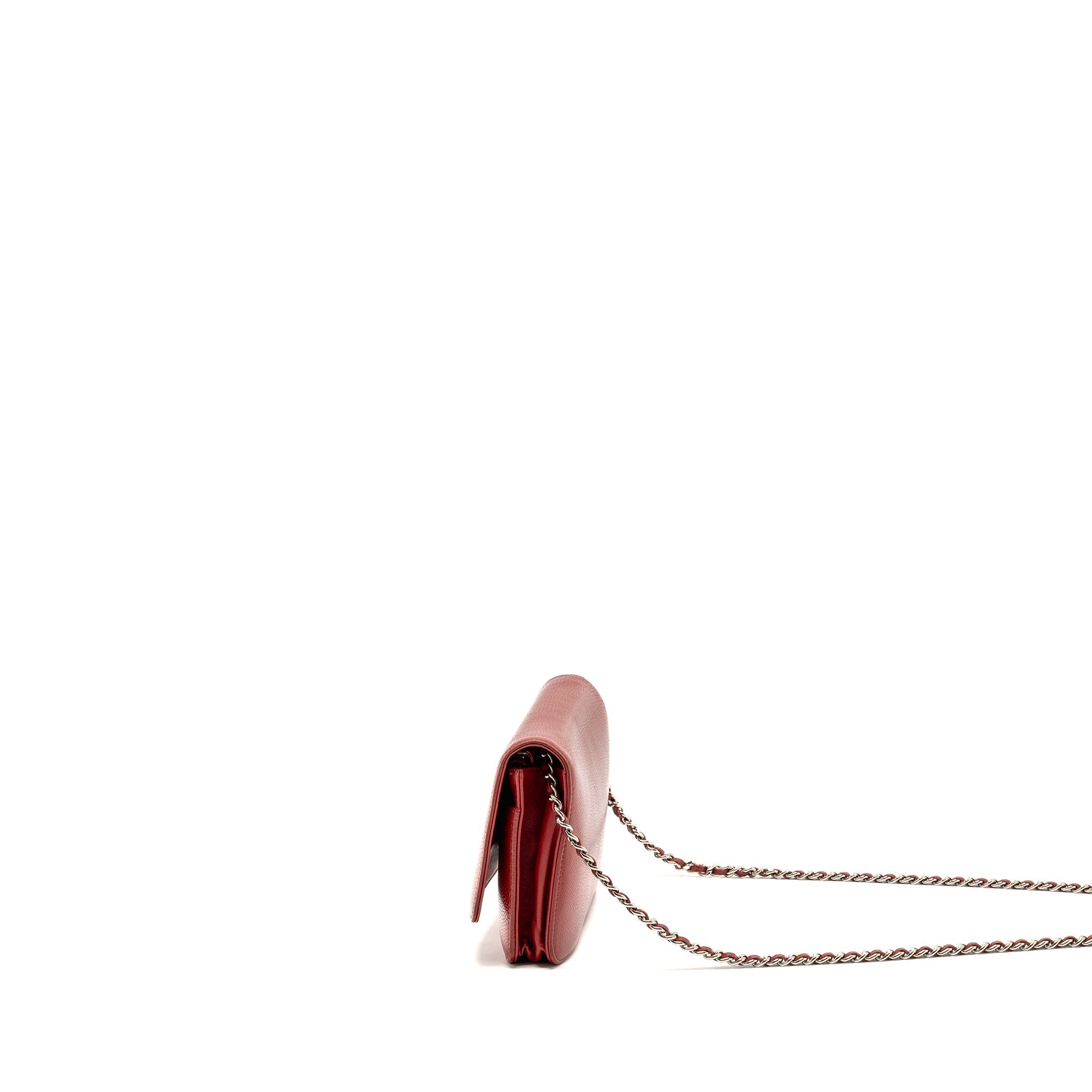 CHANEL TIMELESS WALLET ON CHAIN CAVIAR RED SHW