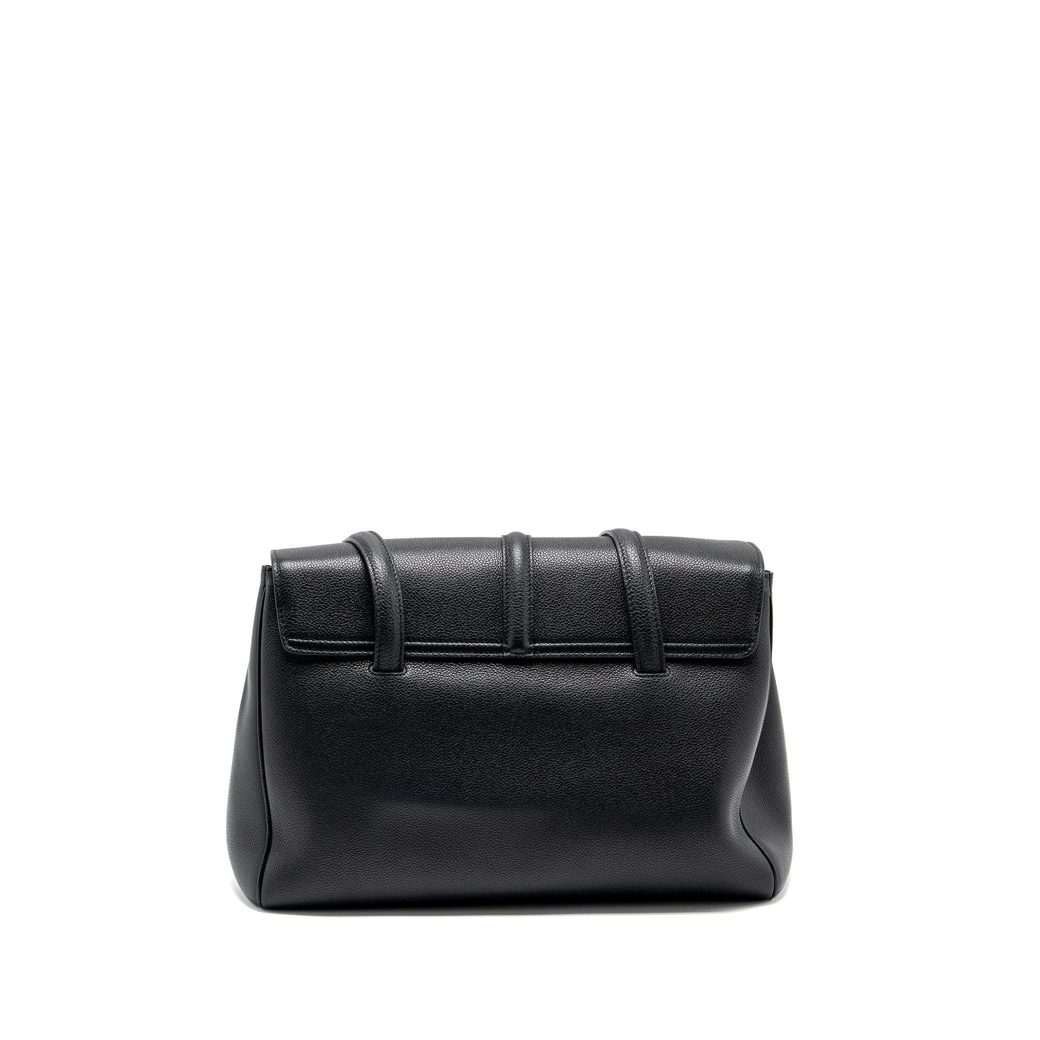CELINE MEDIUM SOFT 16 BAG GRAINED CALFSKIN BLACK GHW