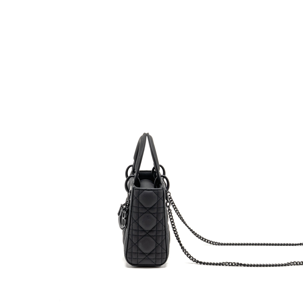 DIOR MINI LADY DIOR CALFSKIN SO BLACK