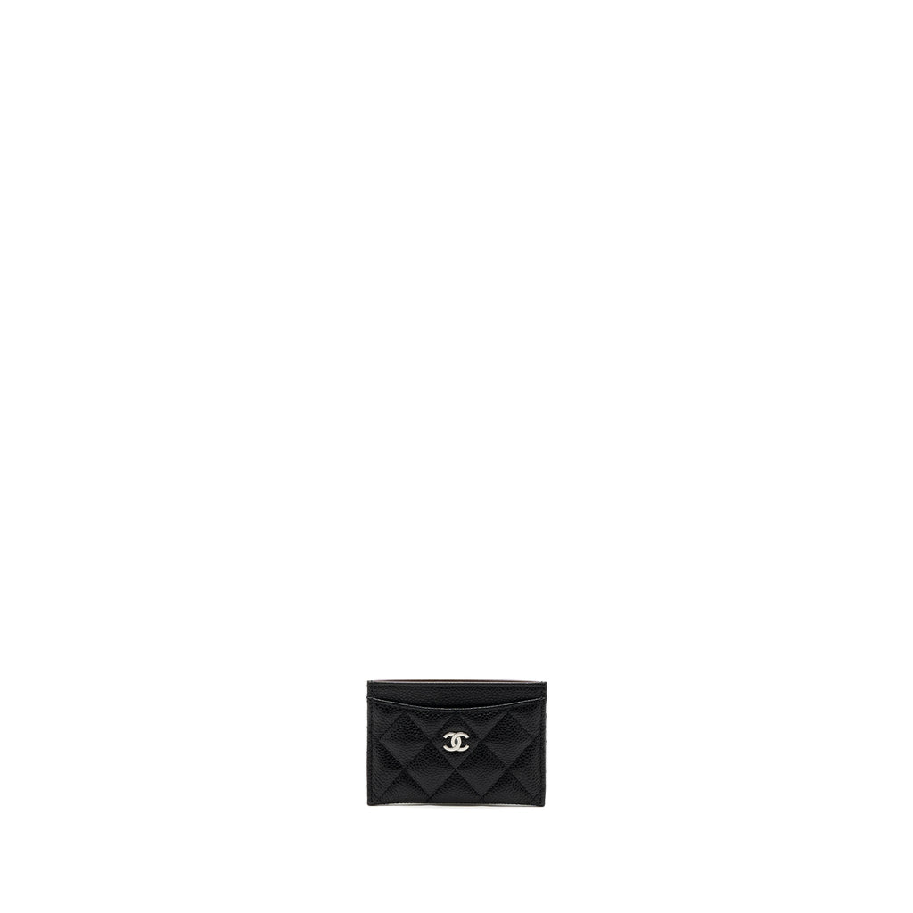CHANEL CLASSIC CARD HOLDER CAVIAR BLACK SHW( MICROCHIP)