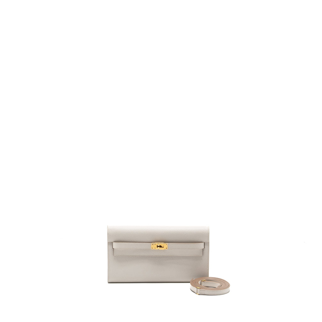 HERMES KELLY TO GO EPSOM GRIS PALE GHW