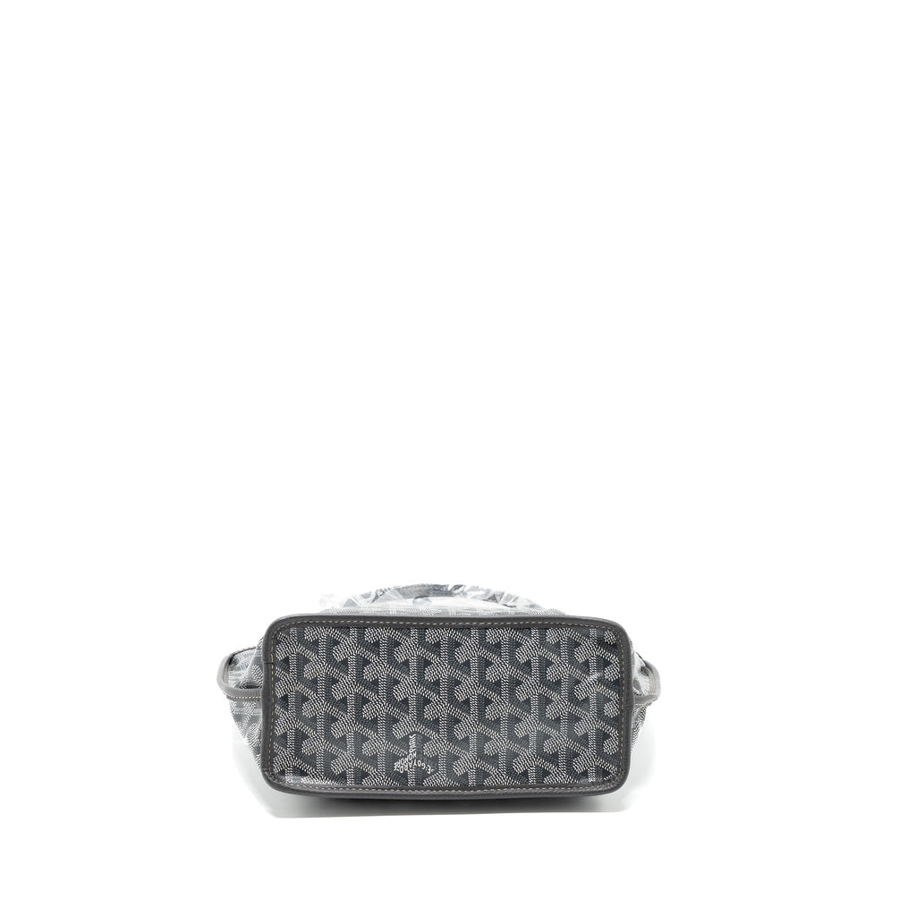 GOYARD MINI ANJOU TOTE BAG CANVAS / CALFSKIN GREY SHW