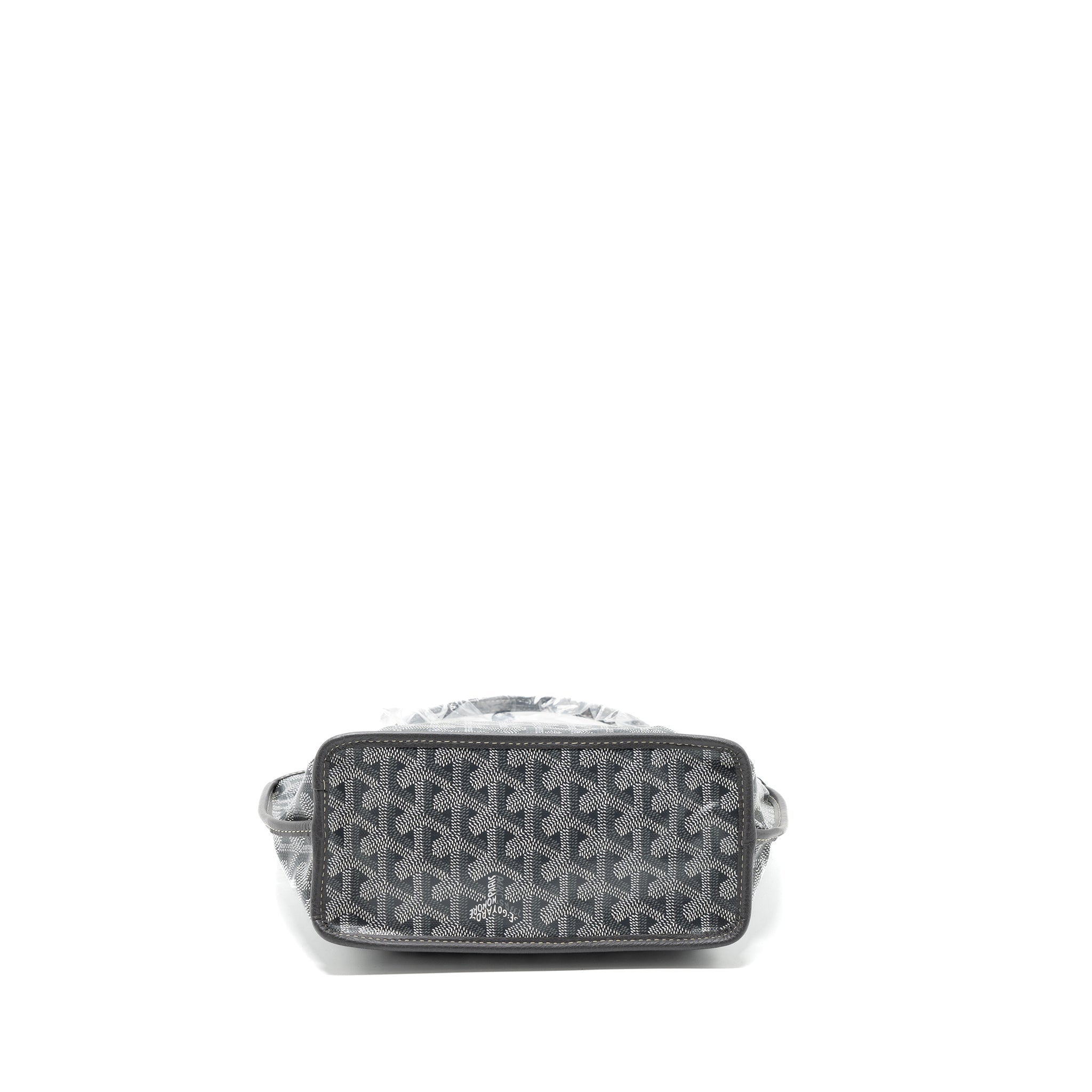 GOYARD MINI ANJOU TOTE BAG CANVAS / CALFSKIN GREY SHW