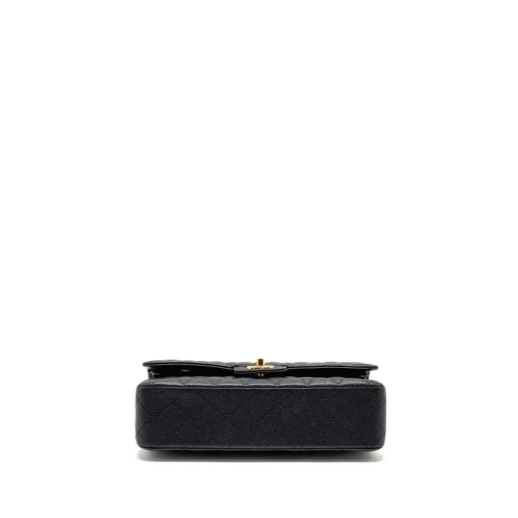 CHANEL MEDIUM CLASSIC DOUBLE FLAP BAG CAVIAR BLACK GHW