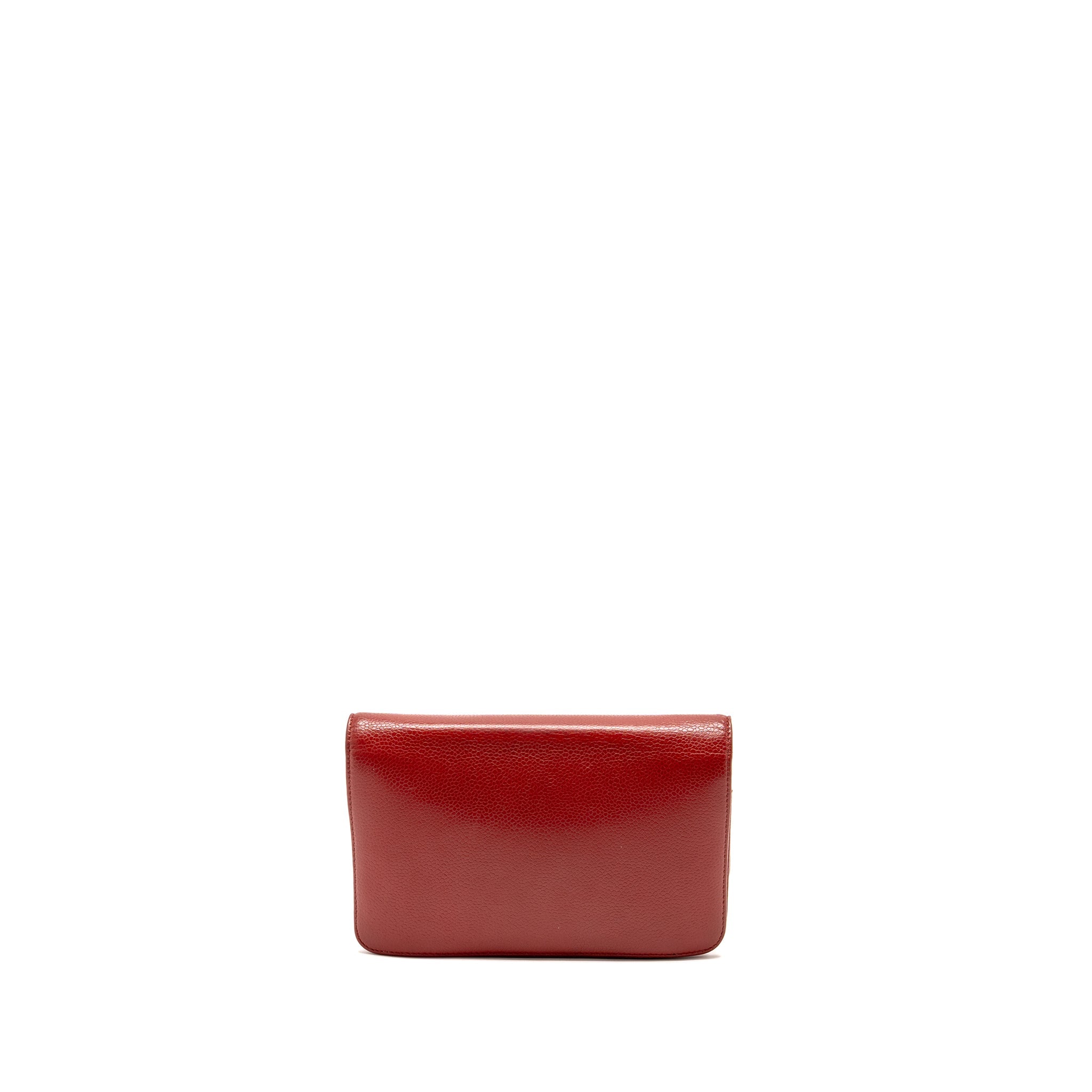 CHANEL TIMELESS WALLET ON CHAIN CAVIAR RED SHW