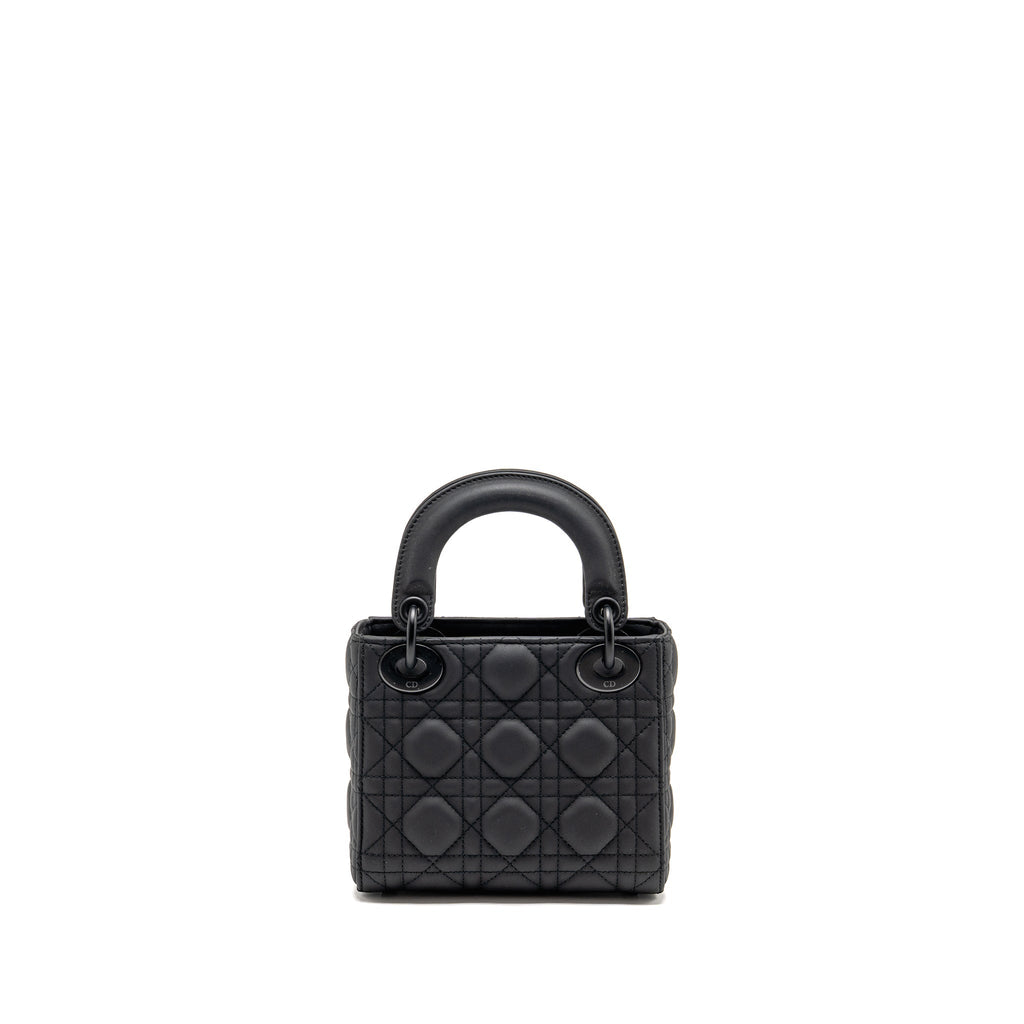 DIOR MINI LADY DIOR CALFSKIN SO BLACK