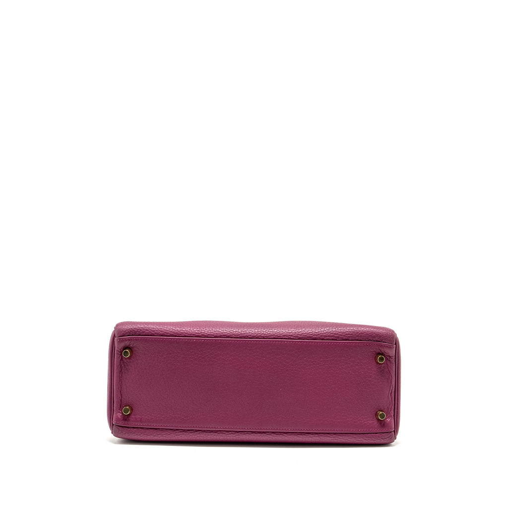 HERMES KELLY 32 CLEMENCE PURPLE TOSCA GHW