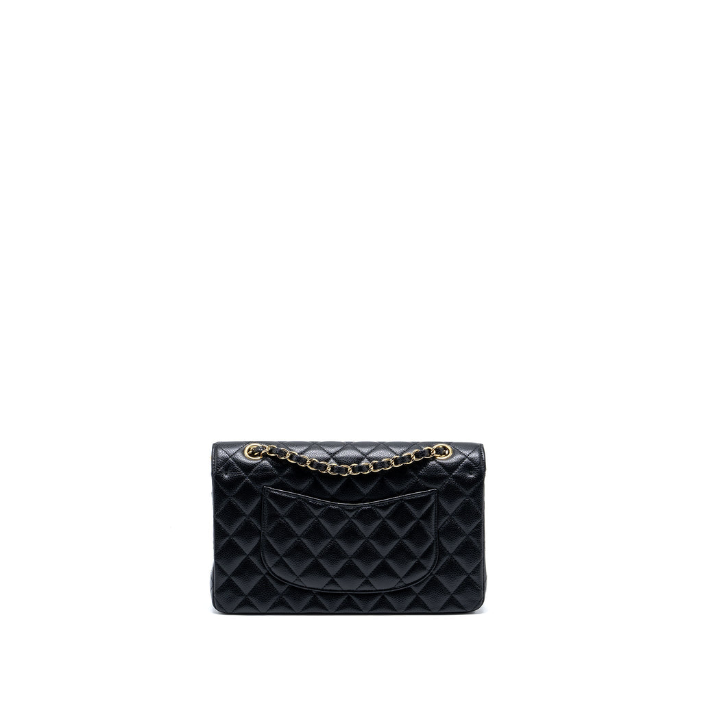 CHANEL MEDIUM CLASSIC DOUBLE FLAP BAG CAVIAR BLACK GHW