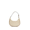 CELINE AVA BAG TRIOMPHE CANVAS/CALFSKIN WHITE/BROWN GHW
