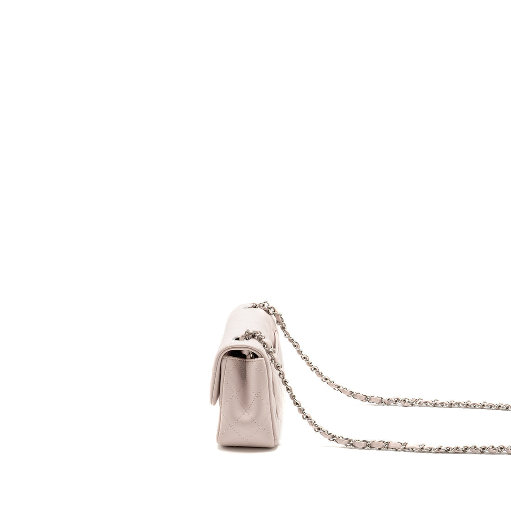 CHANEL MINI RECTANGULAR FLAP BAG LAMBSKIN LIGHT PINK SHW (MICROCHIP)