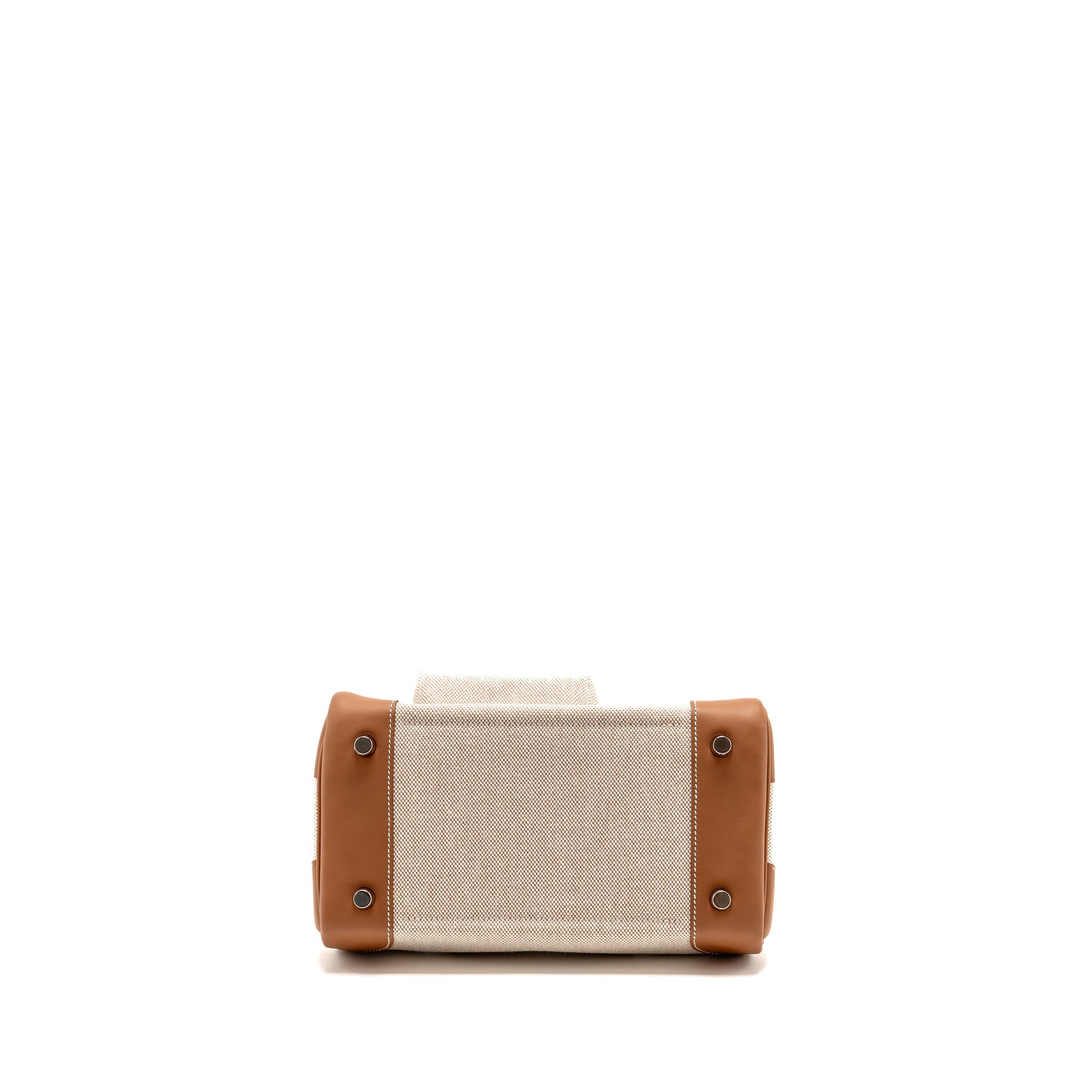 HERMES BIRKIN 25 CARGO TOILE H/SWIFT ECRU-BEIGE/GOLD SHW