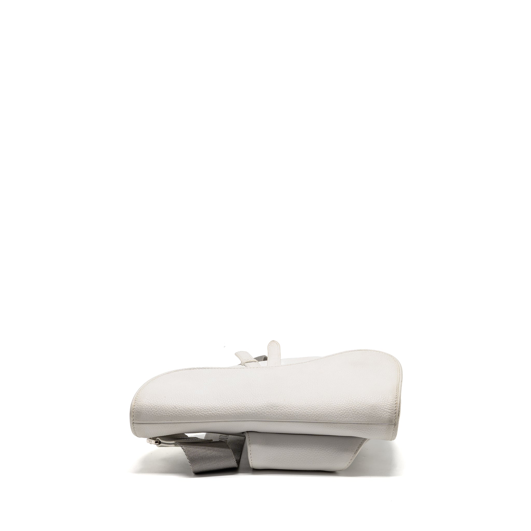 DIOR HOMME SADDLE BELT BAG CALFSKIN WHITE SHW