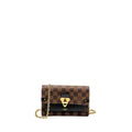 LOUIS VUITTON VAVIN CHAIN WALLET DAMIER EBENE CANVAS GHW