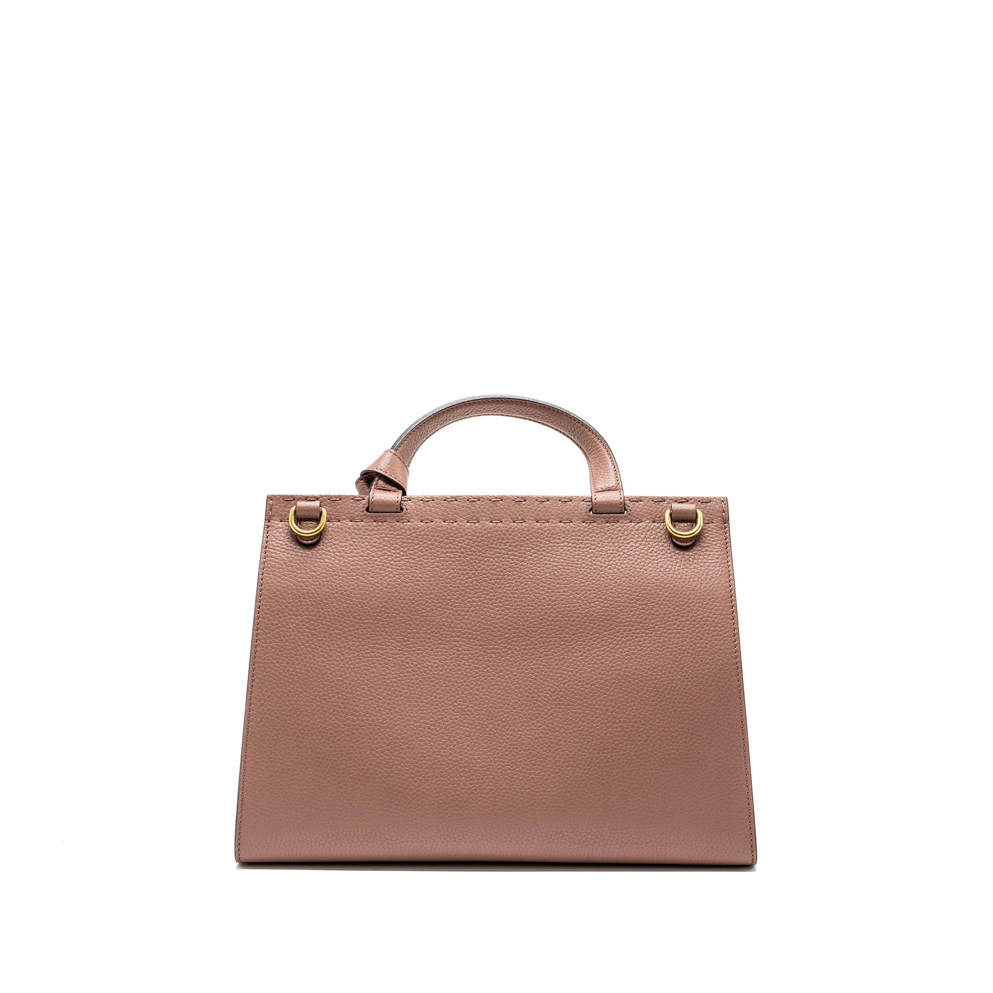GUCCI TOP HANDLE FLAP BAG CALFSKIN DARK PINK GHW