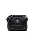 FENDI DOCTOM CHAIN SHOULDER BAG LEATHER BLACK SHW