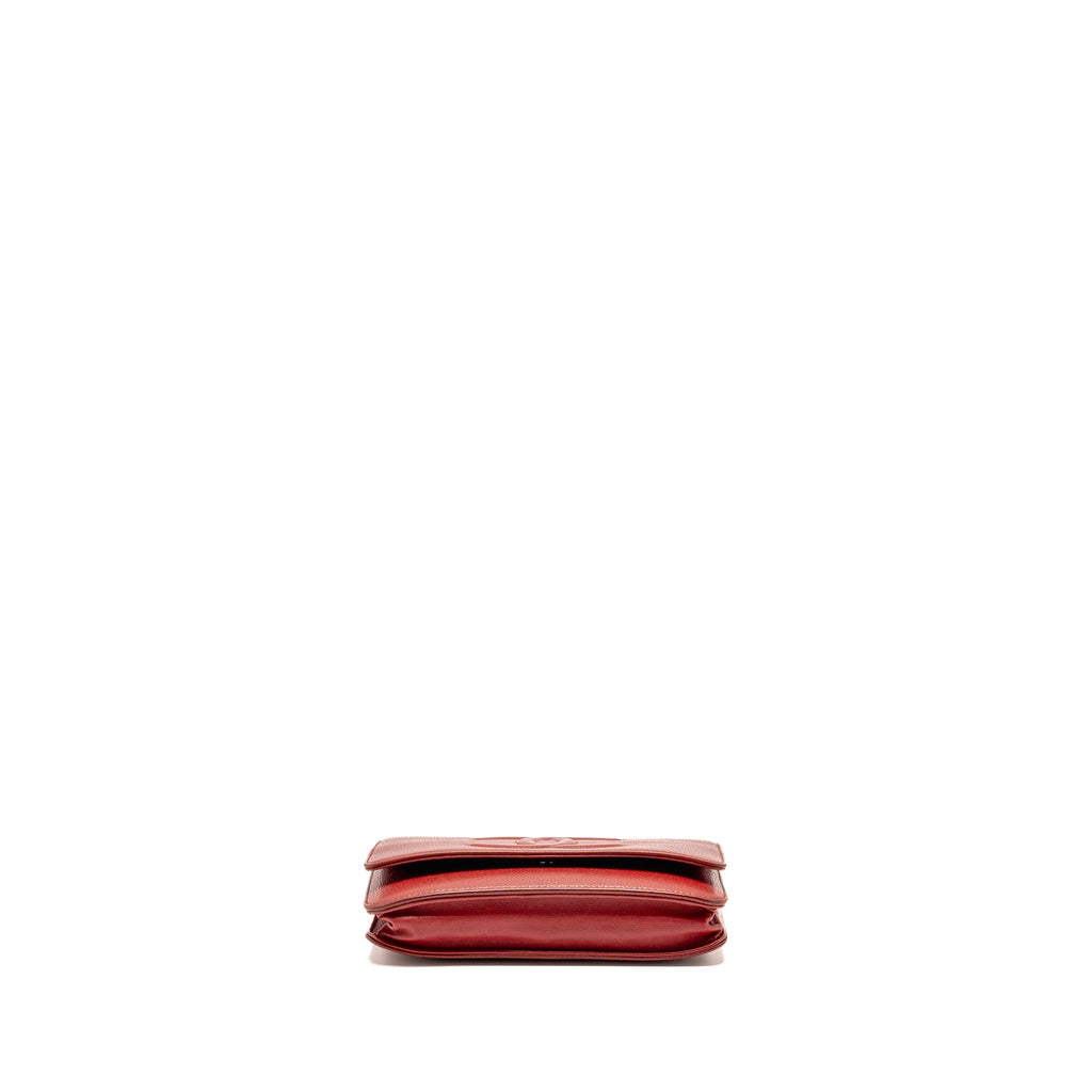 CHANEL TIMELESS WALLET ON CHAIN CAVIAR RED SHW