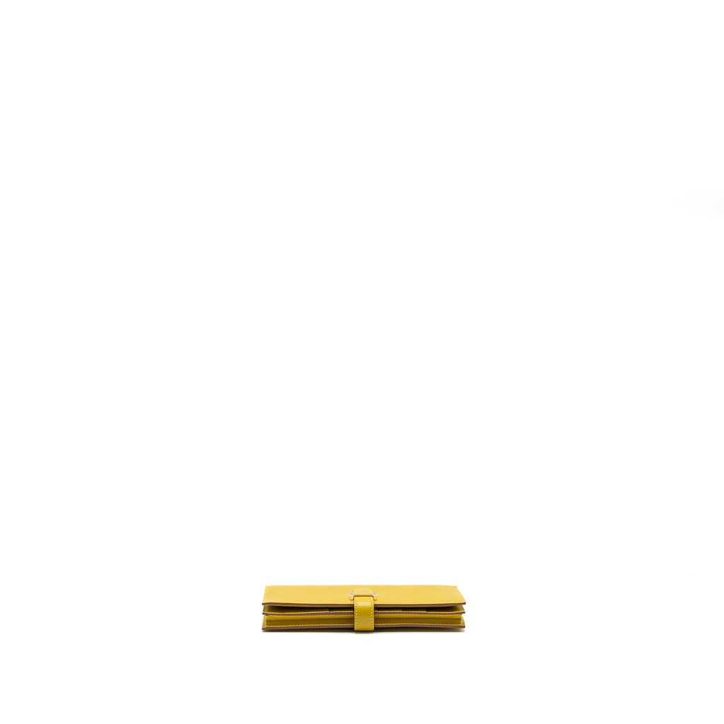 HERMES BEARN LONG WALLET CHEVRE MYSORE 2P CUMIN GHW