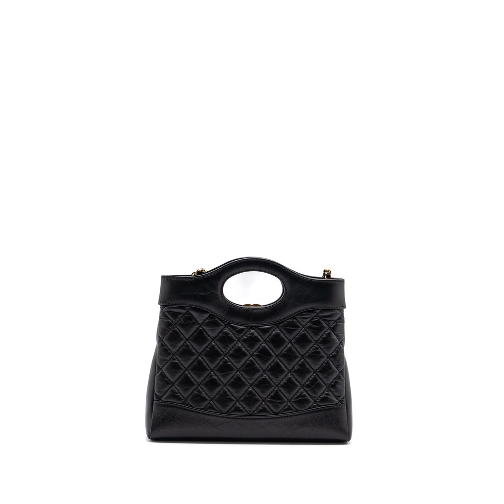CHANEL 23A MINI 31 BAG CALFSKIN BLACK LGHW(MICROCHIP)